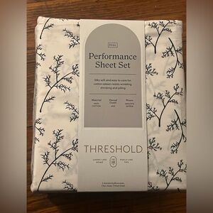 Threshold Performance Cotton Full Sheet Set New